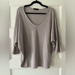 Deep V-Neck Batwing Top